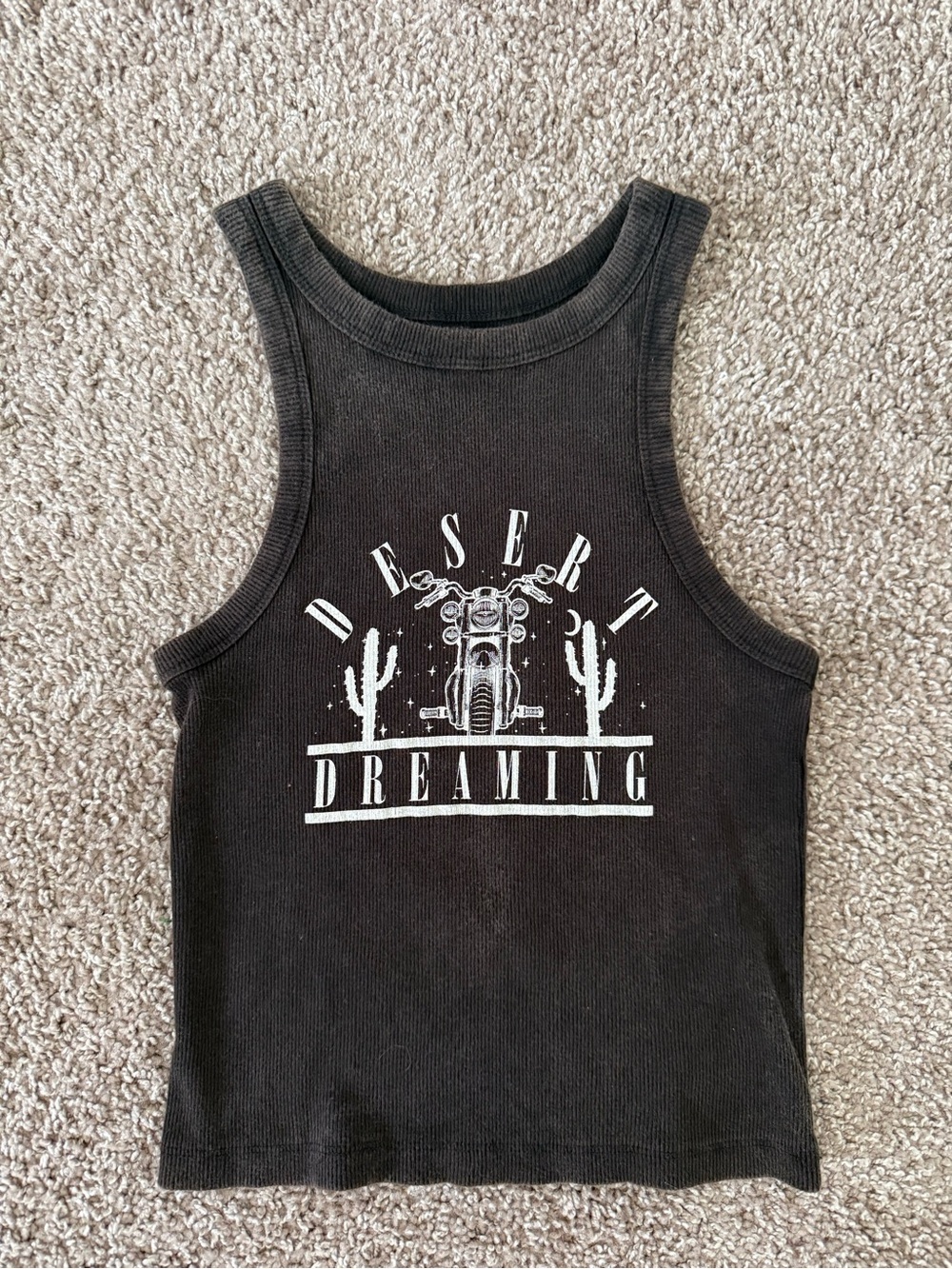 Social Culture Desert Dreaming Graphic Tank Top XS Cotton Festival Stagecoach